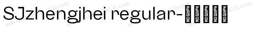 SJzhengjhei regular字体转换